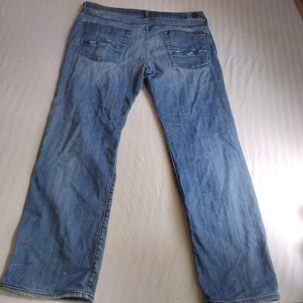 7 For All Mankind Jeans 36x30 Austyn Straight Leg Medium Wash Stretch Classic